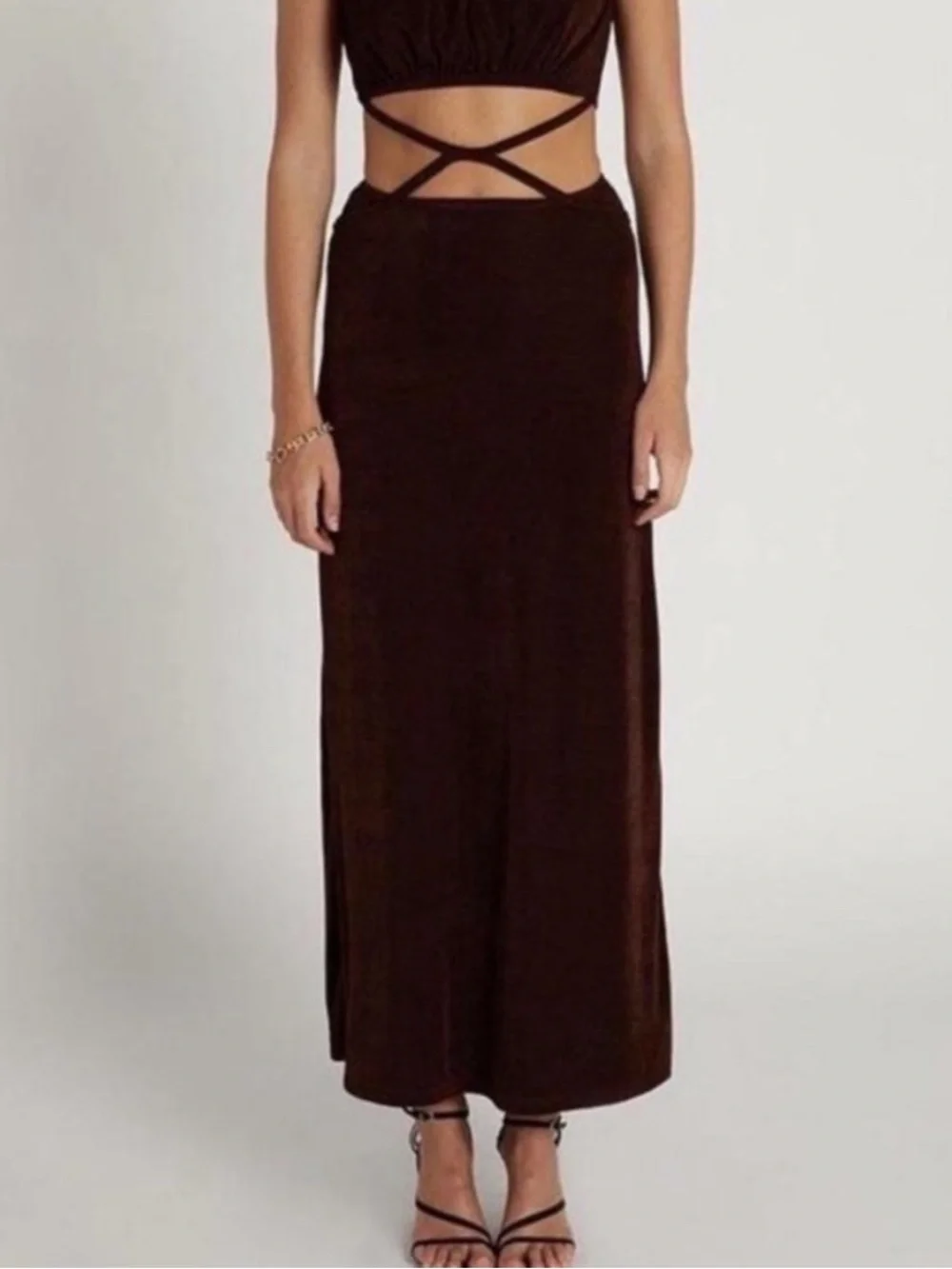 DIISH Deja Brown Cutout Dress
